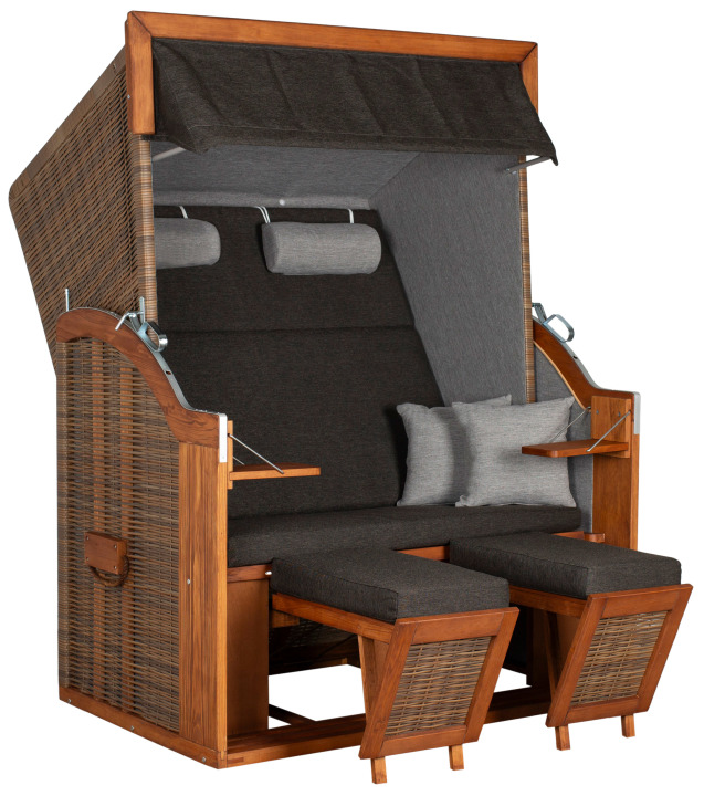 Strandkorb Tinnum Pinie PE griseum Dessi... Strandkorb Tinnum Pinie PE griseum Dessi...